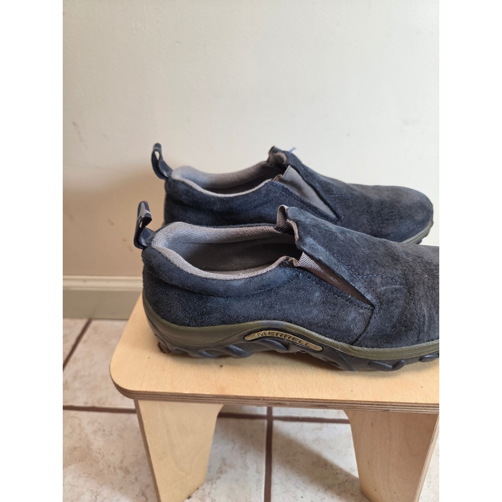 Merrell Jungle Moc India Ink‎ Navy Blue Suede Slip On Shoes Kids 3.5 Women 5